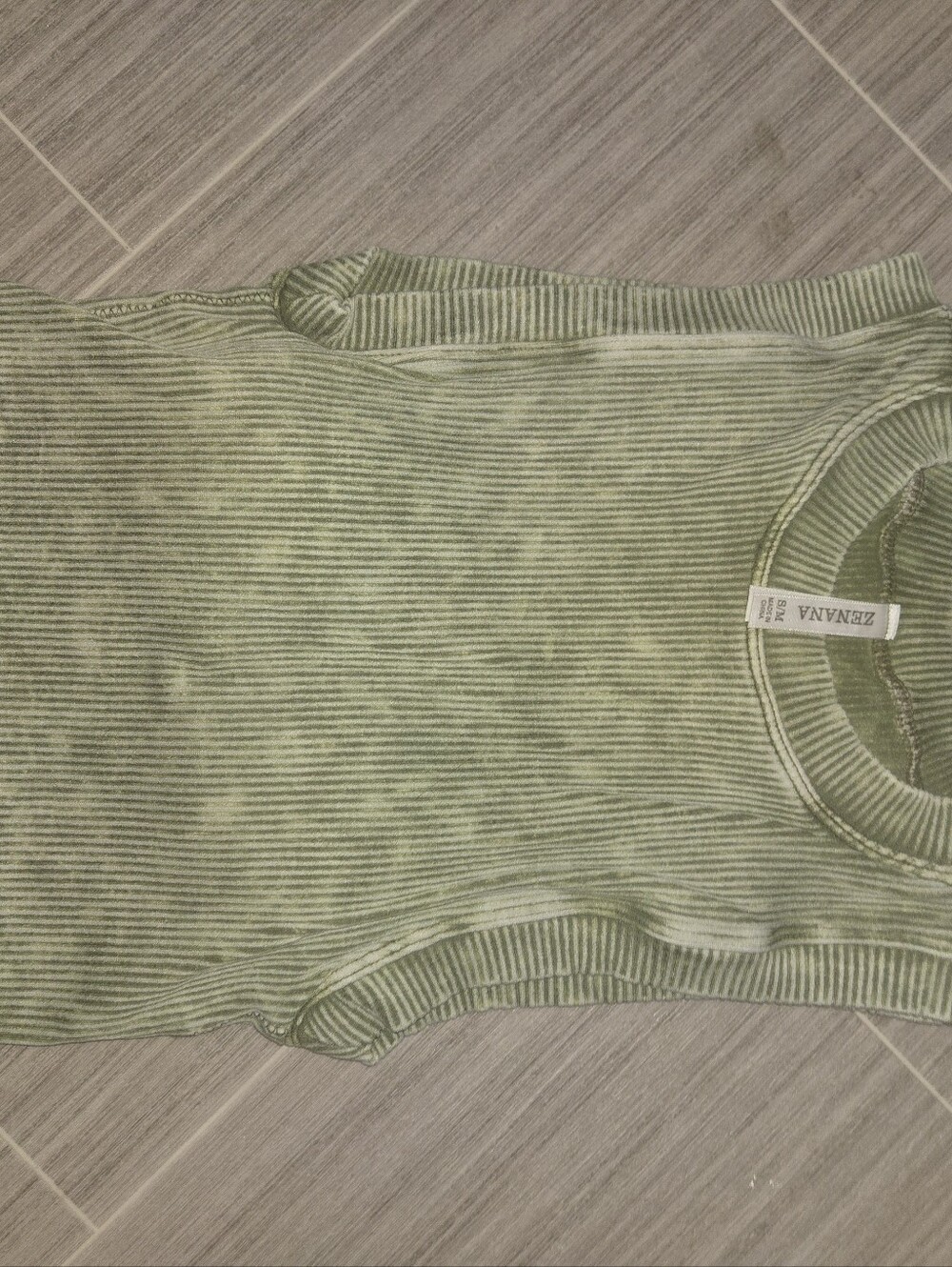 Zenana Padded Tank  Olive Green Ribbed Tank Top
